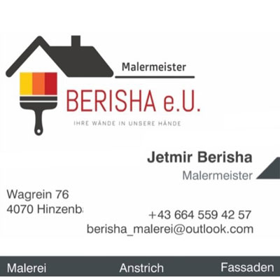 Berisha e.U. Malerei - Anstrich - Fassaden