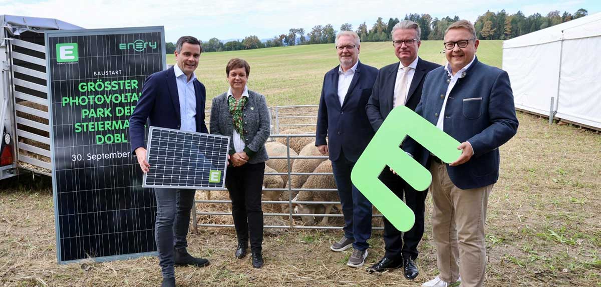 Baustart für größten Photovoltaik-Park der Steiermark: 20 Hektar in Dobl-Zwaring werden „Sonnenstrom-Insel“