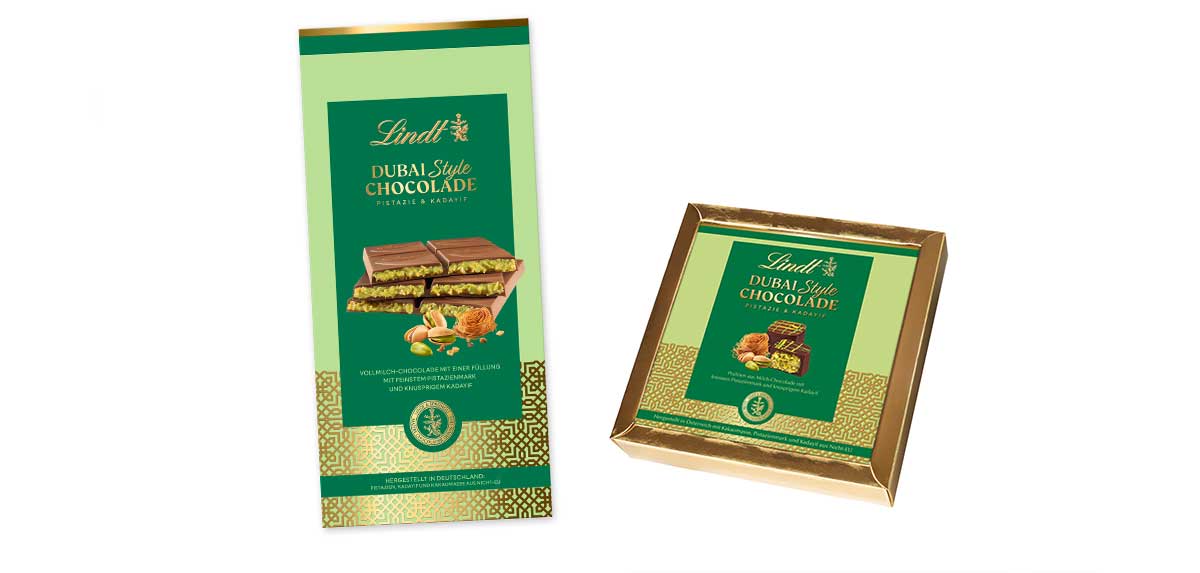 Lindt & Sprüngli lanciert neue Lindt Dubai Style Chocolade