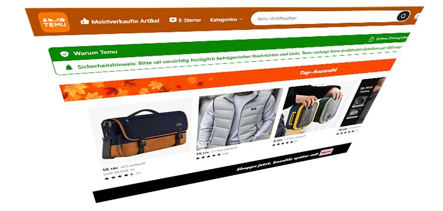 Unlauterer Wettbewerb: VKI klagt Temu