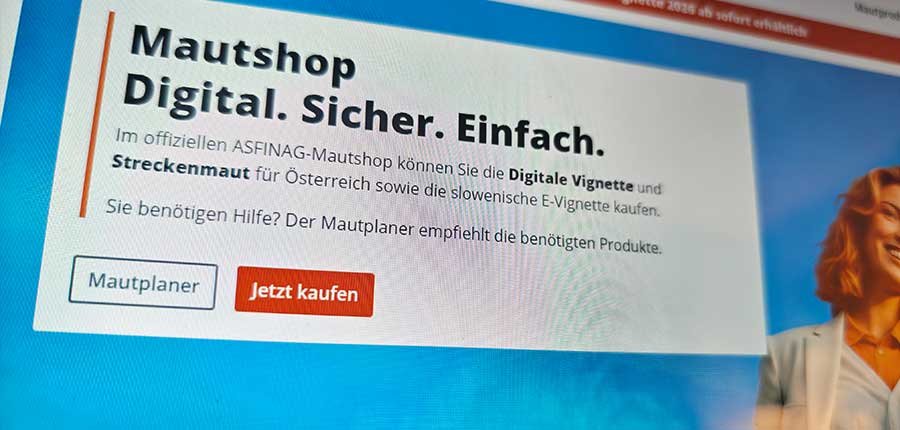 Vorsicht beim Onlinekauf der Vignette geboten