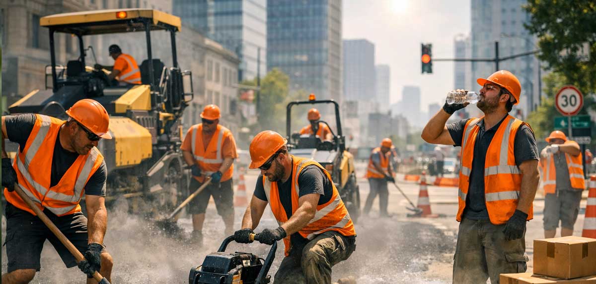 Hitze am Bau: Gewerkschaft fordert konsequenten Schutz für Arbeiter
