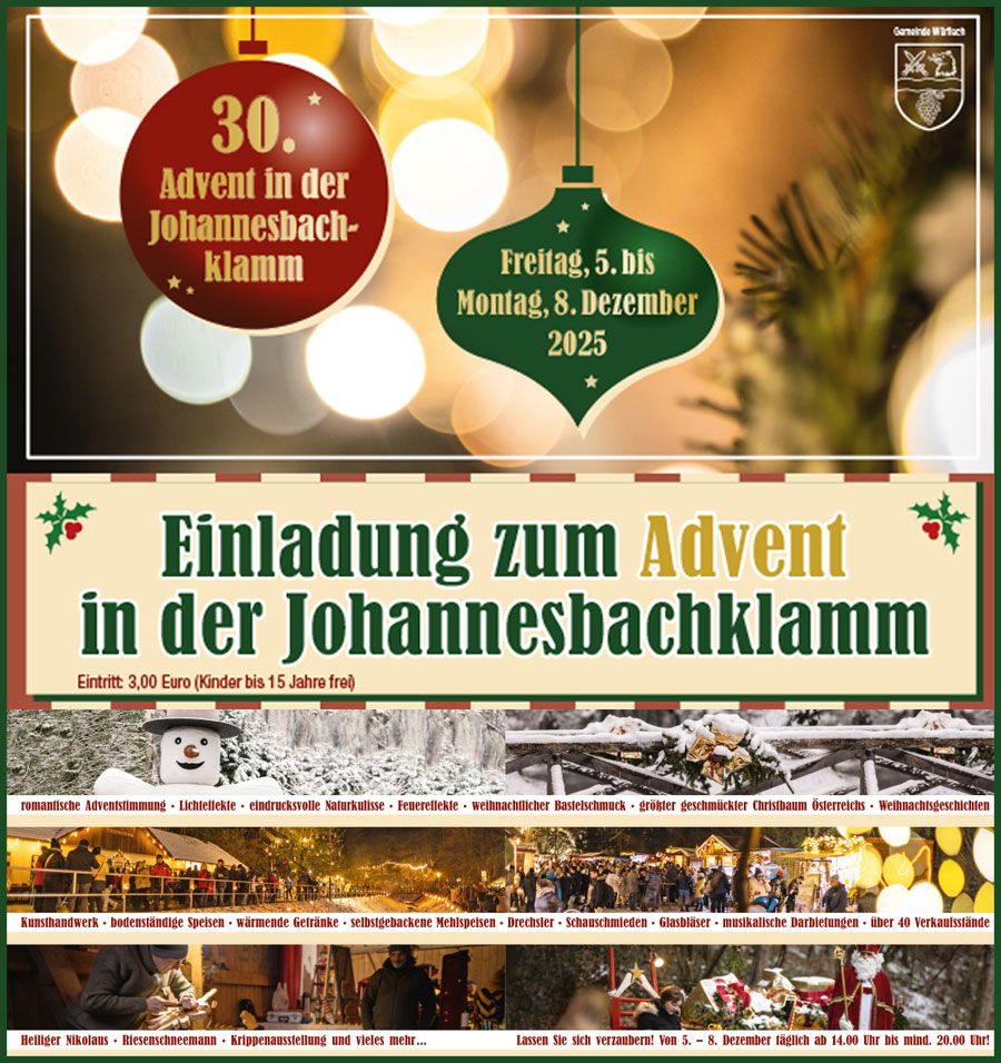 Advent Johannesbachklamm 2025